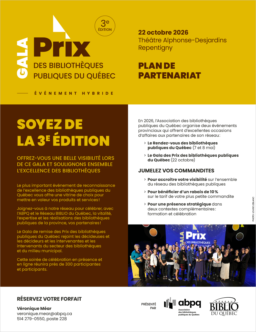 Plan de partenariat Prix des bibliothèques publiques du Québec